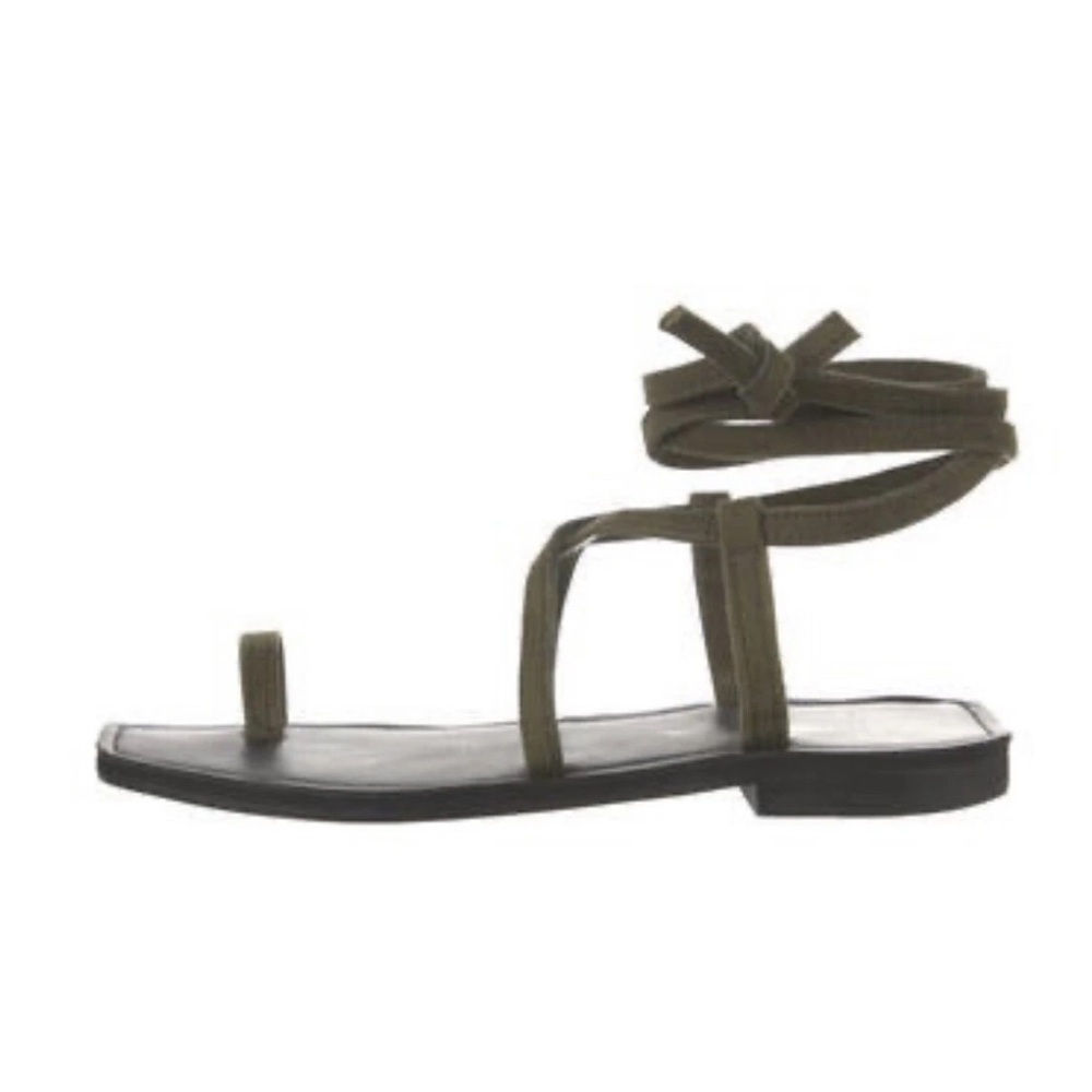 $198 Reformation gladiator Olive Green Strappy Sandals